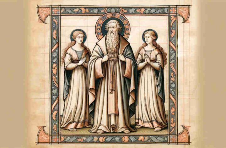 Forefather Noah with his two daughters