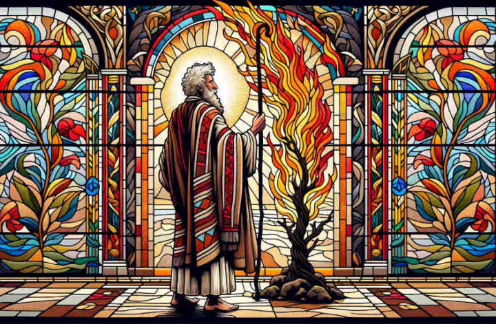 Moses and the burning bush