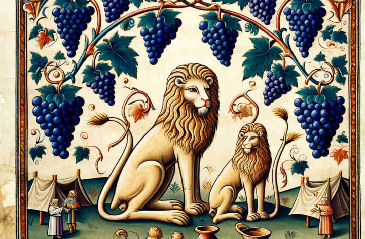 pair of lions the tribe of Judah.