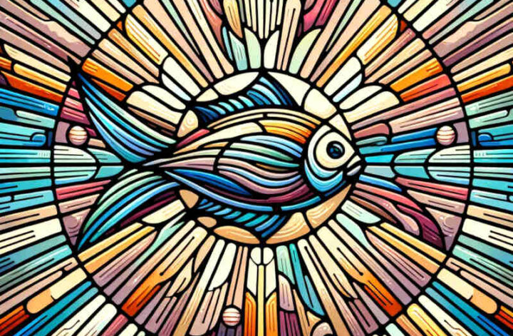 stained glass fish